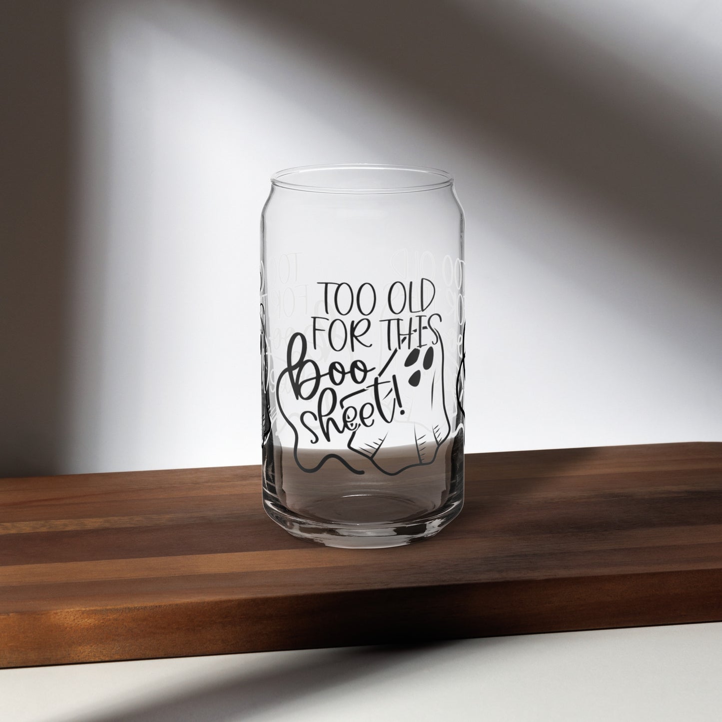 Too Old Can-shaped glass