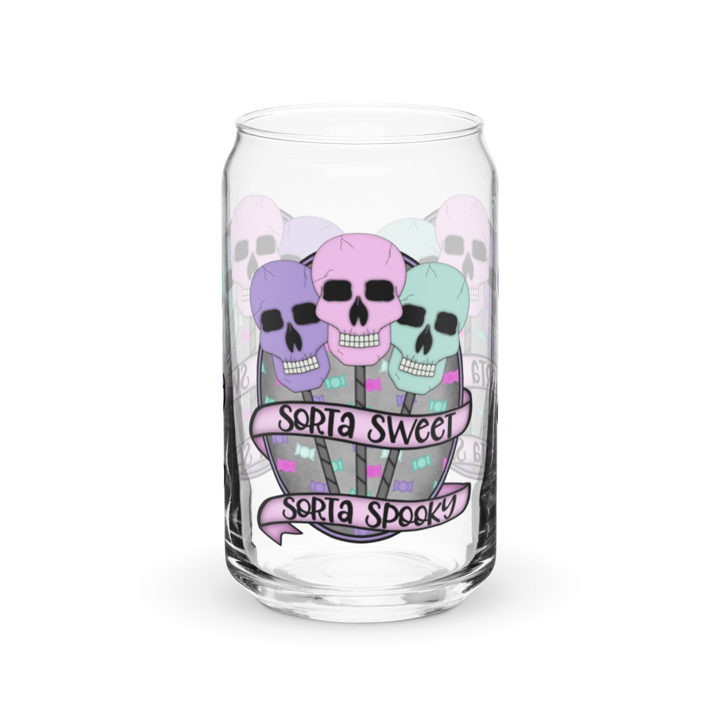 Sorta Sweet Sorta Spooky Can-shaped glass