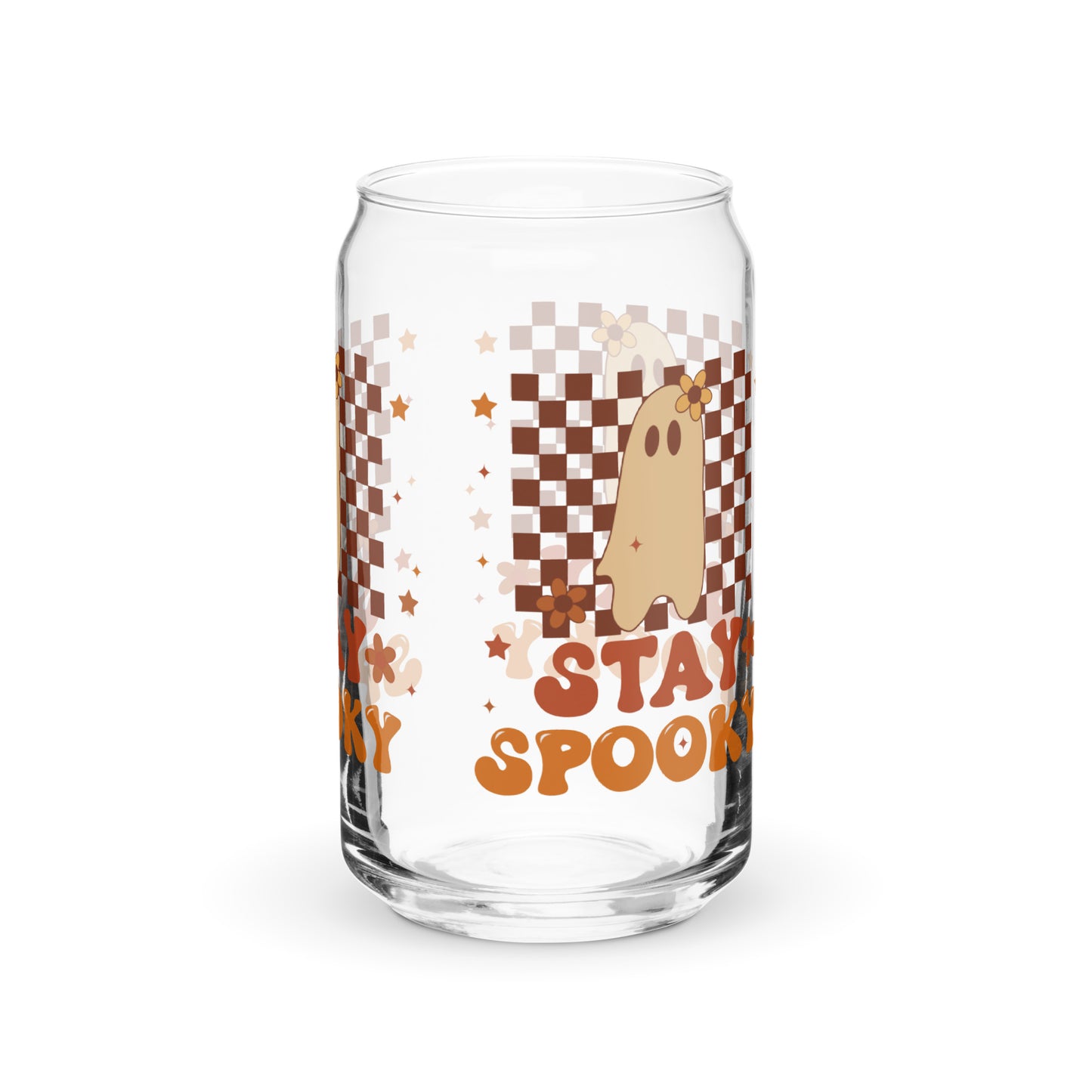 Retro Stay Spooky Can-shaped glass