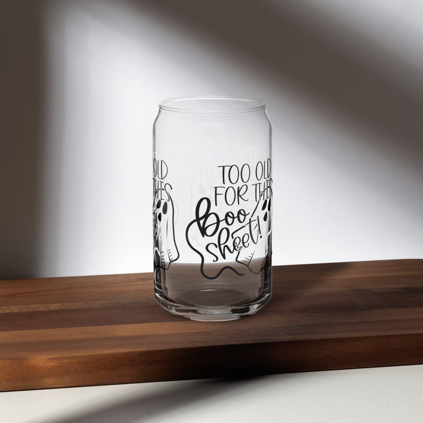 Too Old Can-shaped glass