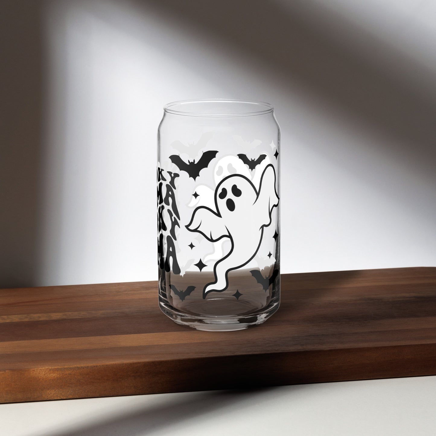 Ghost Spooky Mama Can-shaped glass