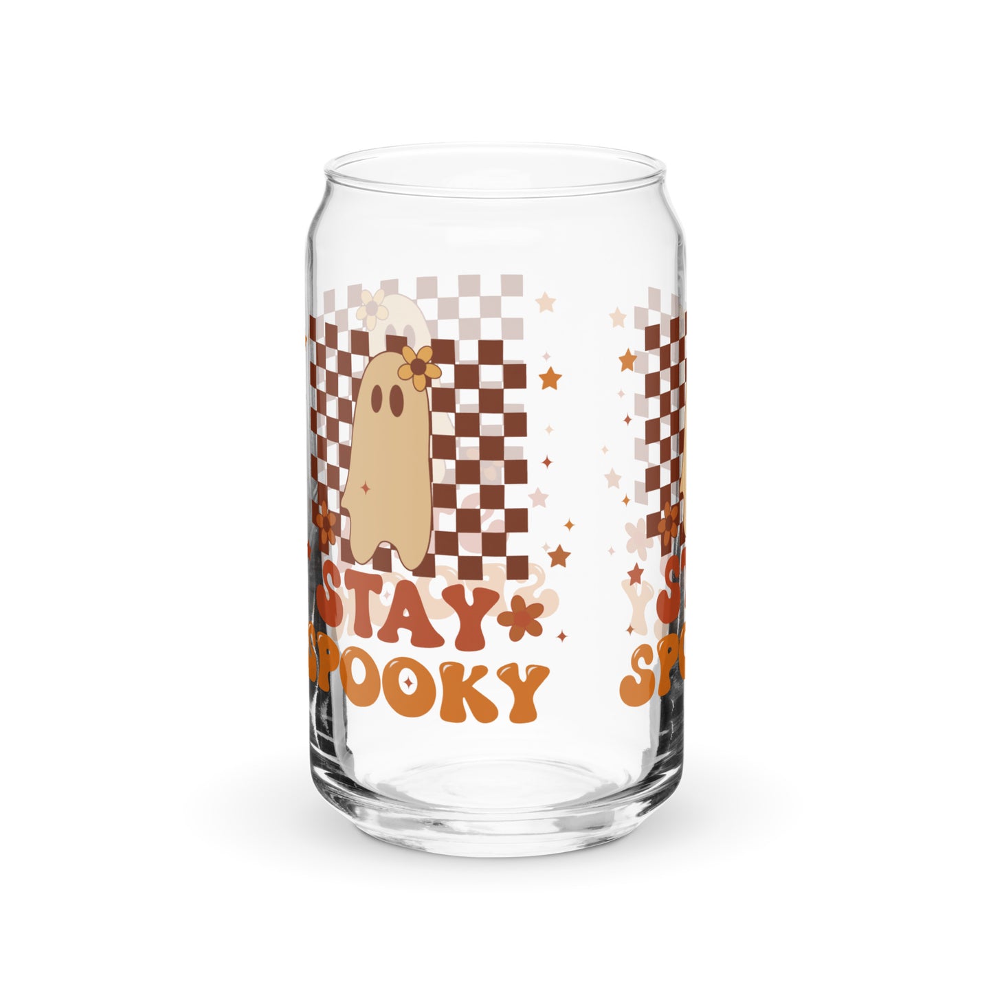 Retro Stay Spooky Can-shaped glass