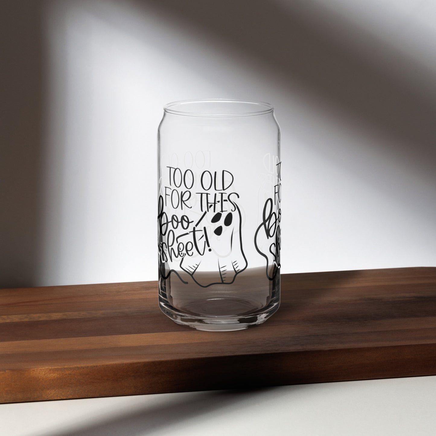 Too Old Can-shaped glass