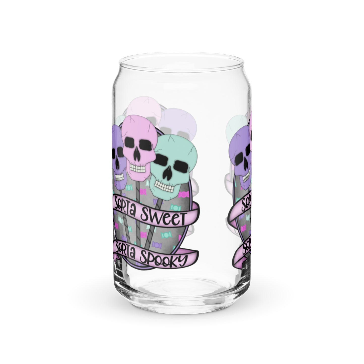 Sorta Sweet Sorta Spooky Can-shaped glass