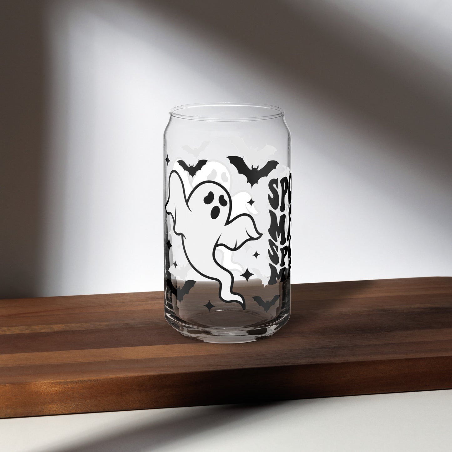 Ghost Spooky Mama Can-shaped glass