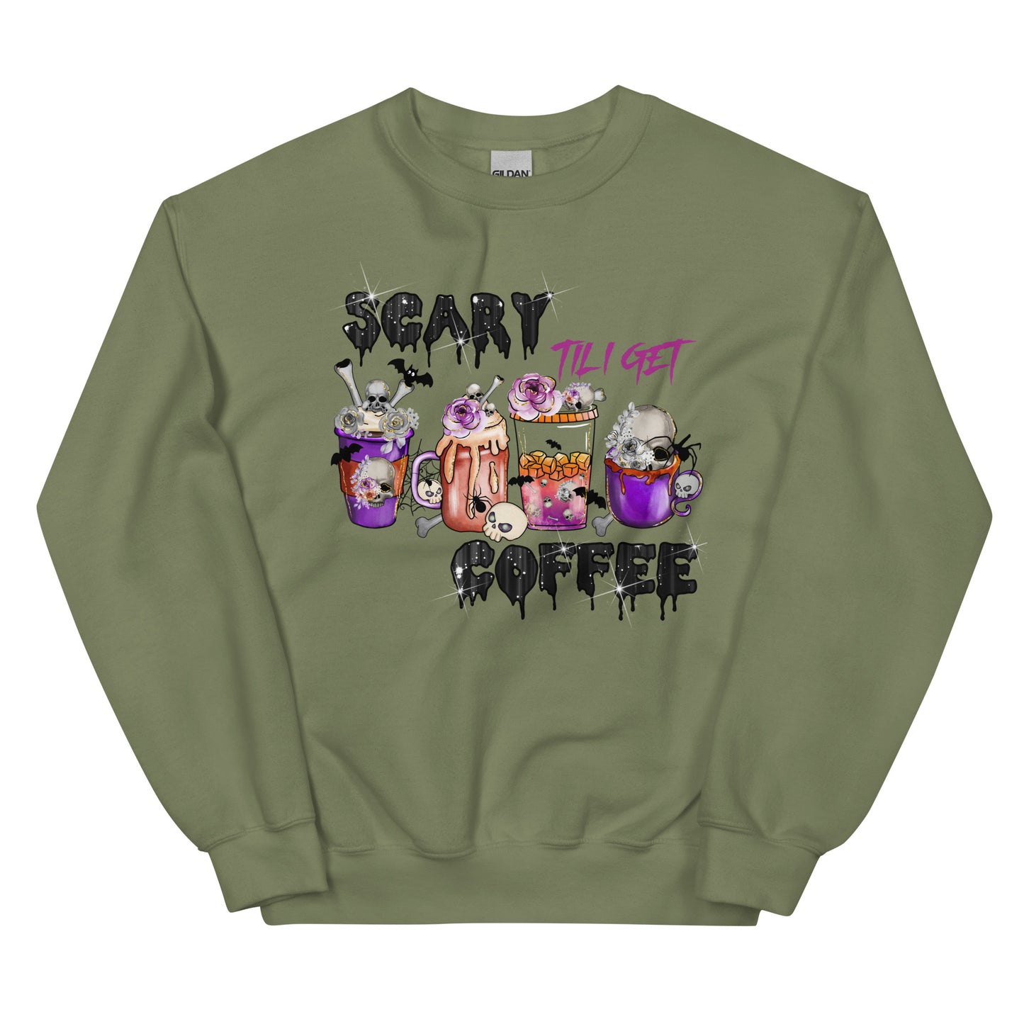 Scary Til I Get Coffee Unisex Sweatshirt