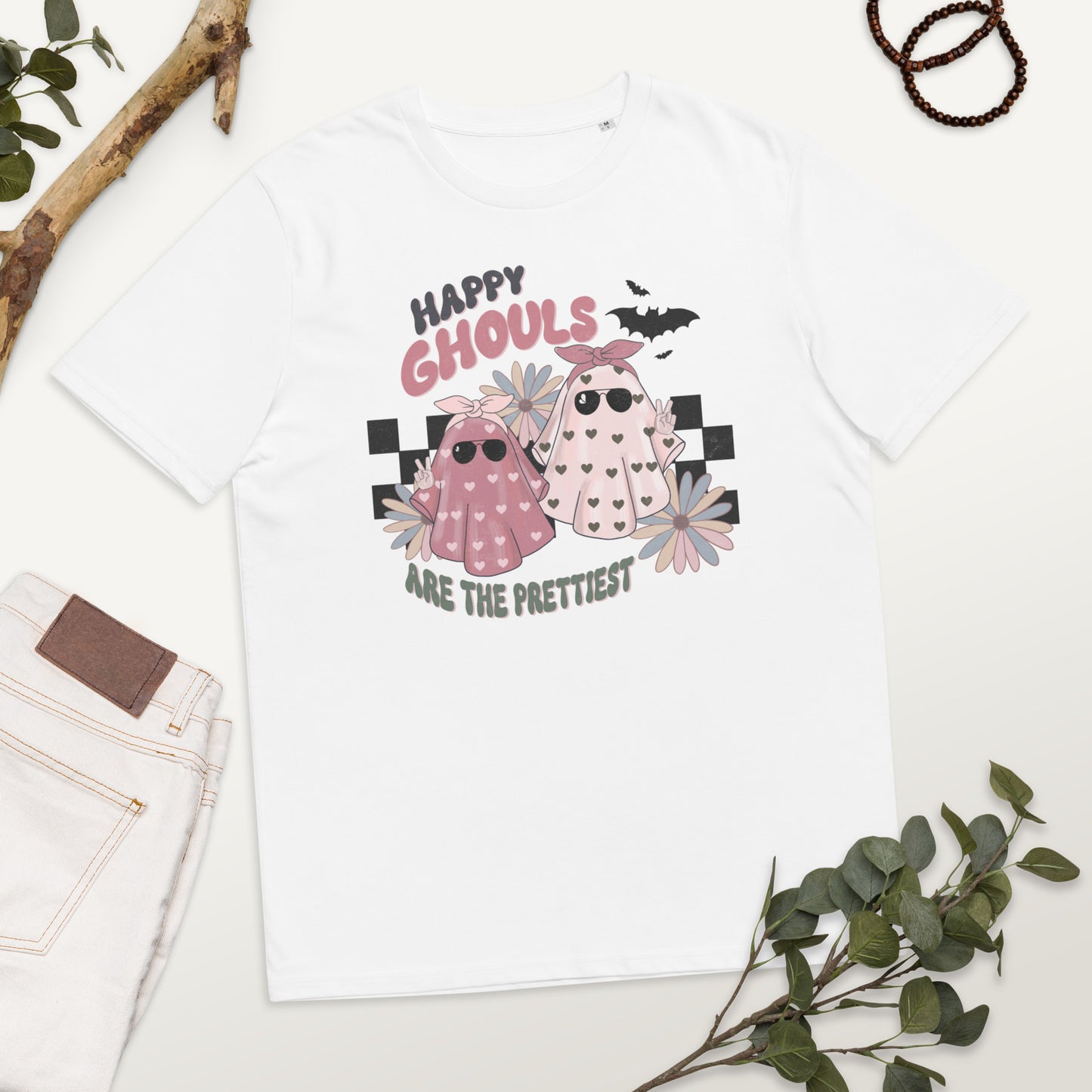 Happy Ghouls are the Prettiest Unisex organic cotton t-shirt