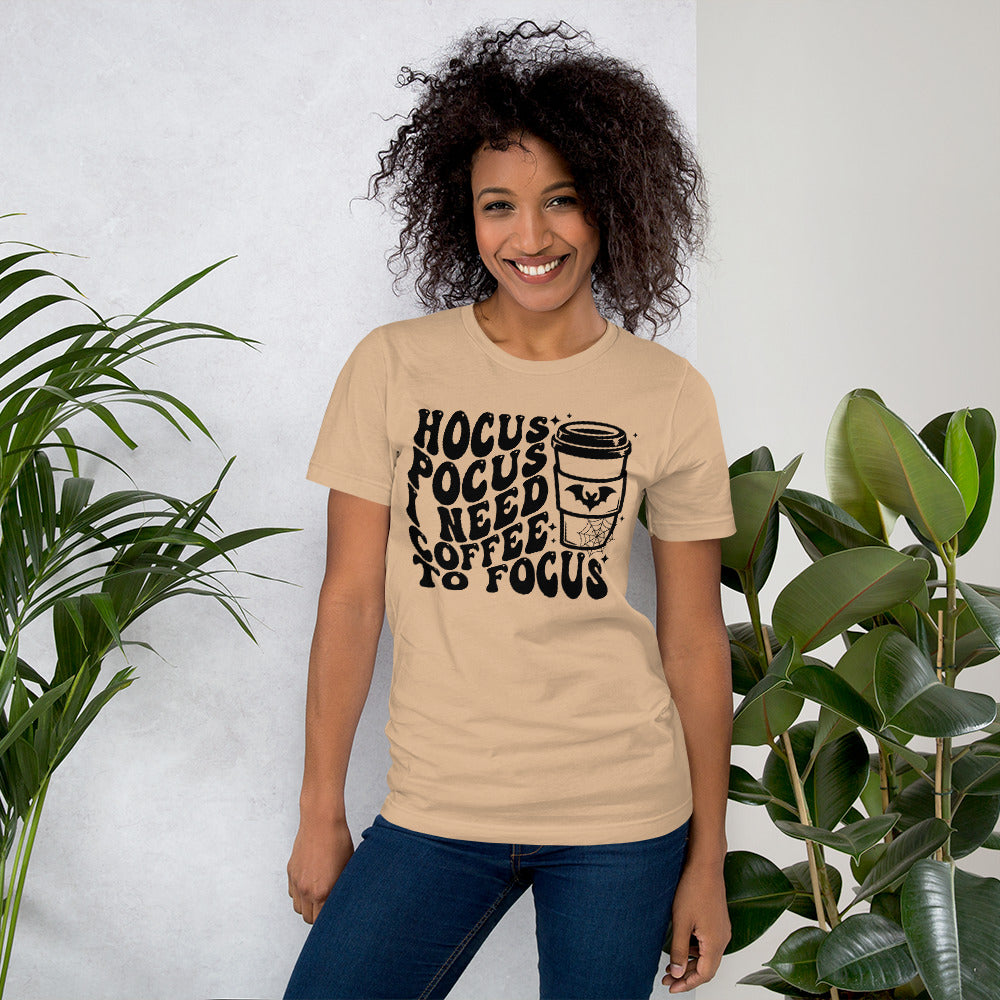 Hocus Pocus I Need Coffee To Focus Unisex t-shirt